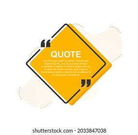 Set Quote frames. Blank template with print information design quotes. Vector stock illustration