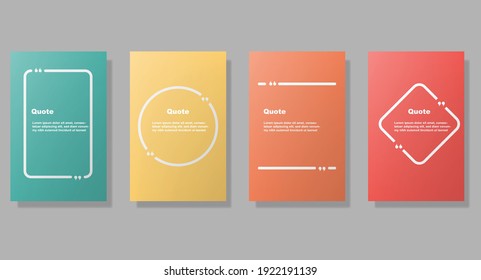 Set of quote frames on a white background. Vector illustration.Eps 10