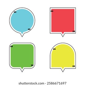 Set of quote frames templates design.
