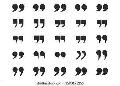 	
Set of quote mark, quotes icon vector sign design. eps 10