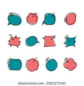 Set quote shape illustration design template.
