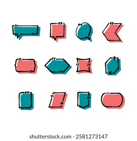 Set quote shape illustration design template.