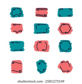 Set quote shape illustration design template.