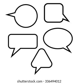 Set quote speech bubble. Frame for text. Text box vector