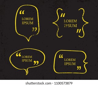 Set of quote speech bubble.Quote bubble design.Vetor illustration.