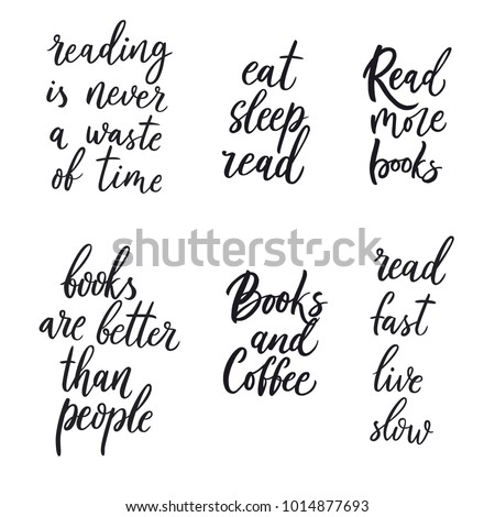 Download Set Quotes About Books Reading Vector Stock Vector ...