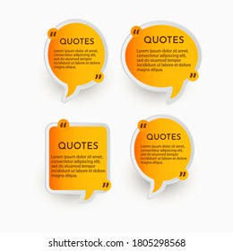 Set quotes background vector template.