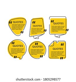 Set quotes background vector template.