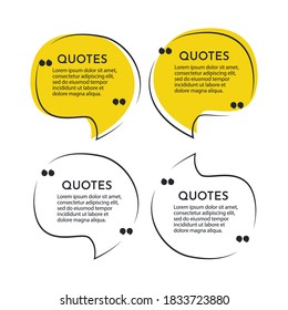 Set quotes background vector template.