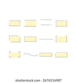 Conjunto de comillas Espacio de copia para texto