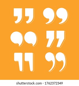 Set of quotes icons design, Message discussion conversation and chatting theme Vector illustration