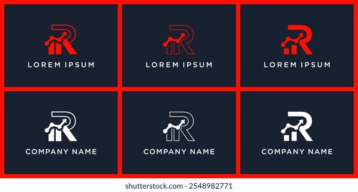 set R abstract business and financial