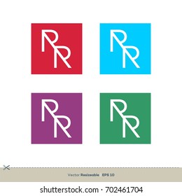set R R Letter Logo Template Illustration Design. Vector EPS 10.