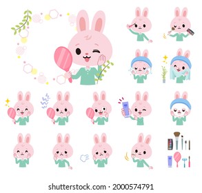 A set of Rabbit boy on beauty.It's vector art so it's easy to edit.