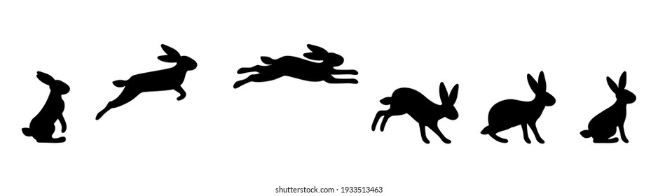 うさぎ 跳ねる のイラスト素材 画像 ベクター画像 Shutterstock