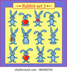 set of rabbits in vector EPS 10