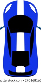 Establecer vista superior del coche de carreras en estilo de dibujos animados. Juego de coches de carreras para juegos 2D. Una colección de coches de carreras de Vector de colores desde la vista aérea, perfecto para el juego o el App móvil. Conjunto de coche de la calle de la carrera, para el juego