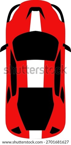 Set race car top view in cartoon style. Racing car set for 2D games. A collection of colorful vector race cars from overhead view, perfect for game or mobile app. Set of race street car, for game
