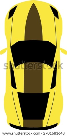 Set race car top view in cartoon style. Racing car set for 2D games. A collection of colorful vector race cars from overhead view, perfect for game or mobile app. Set of race street car, for game