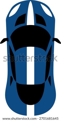 Set race car top view in cartoon style. Racing car set for 2D games. A collection of colorful vector race cars from overhead view, perfect for game or mobile app. Set of race street car, for game