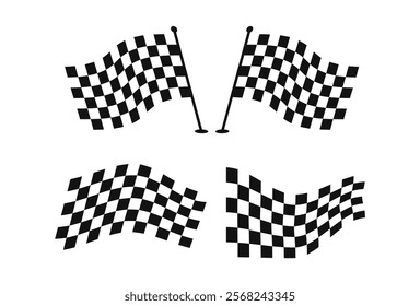Set of Race flag icon logo design vector. Icon Symbol. Template Illustration inspiration icon