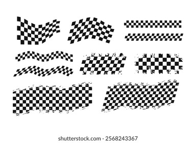 Set of Race flag icon logo design vector. Icon Symbol. Template Illustration inspiration
