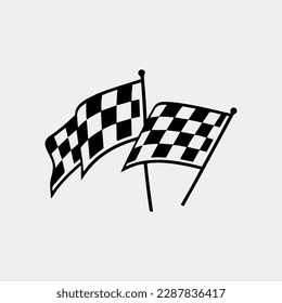 set of racing flags vector design