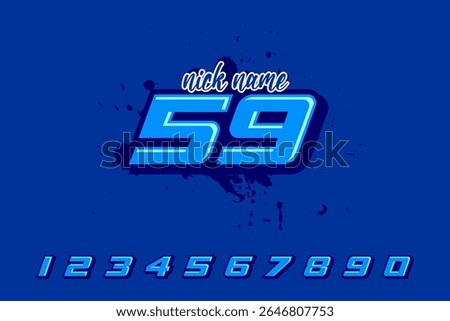 Set of racing number 59, start racing number, sport race number vector illustration EPS 10
