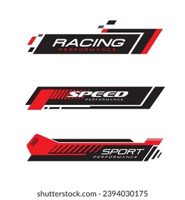 Set racing sport banners bars. Sport News. Streaming Video.