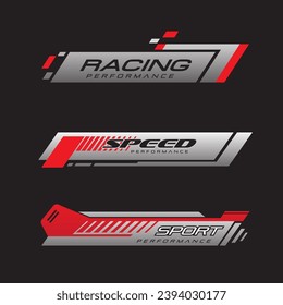 Set racing sport banners bars. Sport News. Streaming Video.