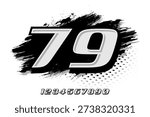 Set of racing sport race number 79vector template EPS 10