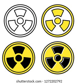 Set of Radiation signs