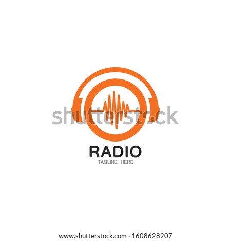 set of radio broadcast vector icon 