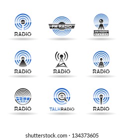 Set of radio station icons. Vol 1.