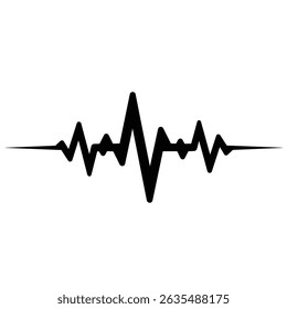 Set of radio Wave icon. Monochrome simple sound wave on transparent background. Vector sound wave icon. Music player sound bar. Record interface. Equalizer icon with soundwave line. used for mobile.