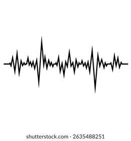 Set of radio Wave icon. Monochrome simple sound wave on transparent background. Vector sound wave icon. Music player sound bar. Record interface. Equalizer icon with soundwave line. used for mobile.