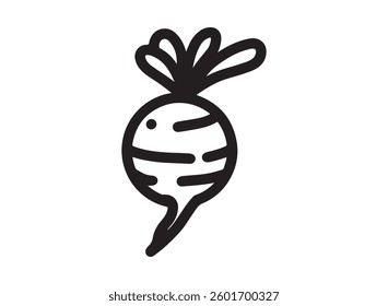 Set of an Radish Fresh Vegetables Icon