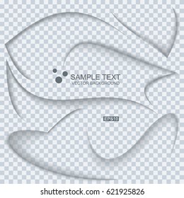 Set of ragged holes on transparent background for your design. Vector illustration.
