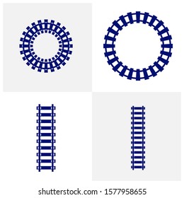 Set of Railroads Design Vector, Railroads Design Template, Icon Symbol, Illustration