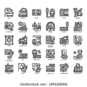Conjunto de iconos de línea delgada y píxeles perfectos para cualquier proyecto web y de aplicación. 