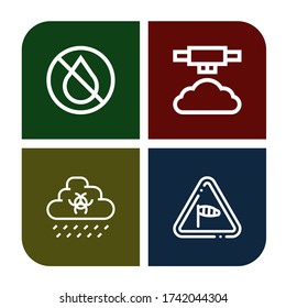 Juego de iconos de lluvia. Tales como tinta, bruma, lluvia, viento , iconos de la lluvia
