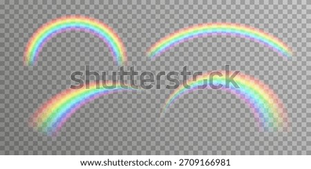 Set of rainbow arches. Vector illustration