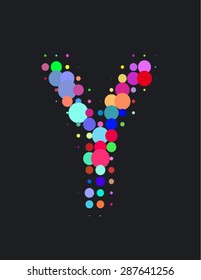 Set Rainbow Dot Letters Y Stock Vector (Royalty Free) 287641256 ...