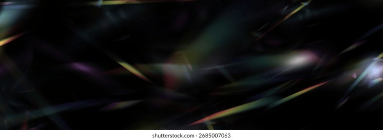 Conjunto de luzes do arco-íris com efeito de transparência, sobreposição de raios, prisma de cor, efeito de cristal do arco-íris, vetor, png.