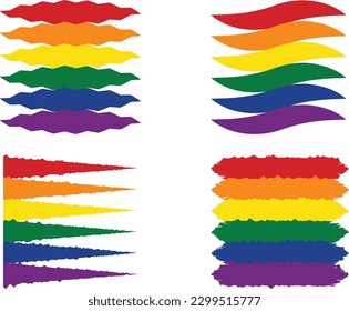 set of rainbow splashes. pride month flag Design . Pride Day . Pride Day Banner