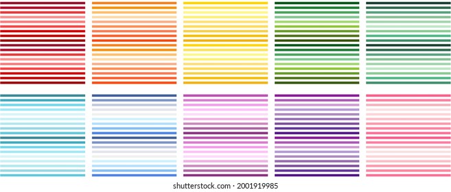 Set of Rainbow Stripes patterns in red orange yellow green blue purple pink, colorful triangles, scrapbook paper, card template, pride, lgbt, wallpaper background, vector illustration, internet design