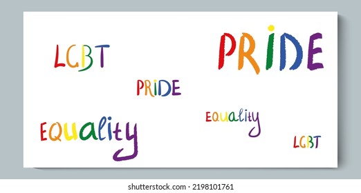 Set of Rainbow Texture Gender, LGBT Symbol on white background
