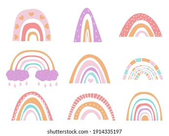 Set of rainbow, vector illustration