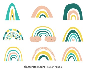 Set of rainbow, vector illustration