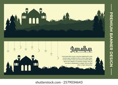 Set Of Ramadan Banner Design